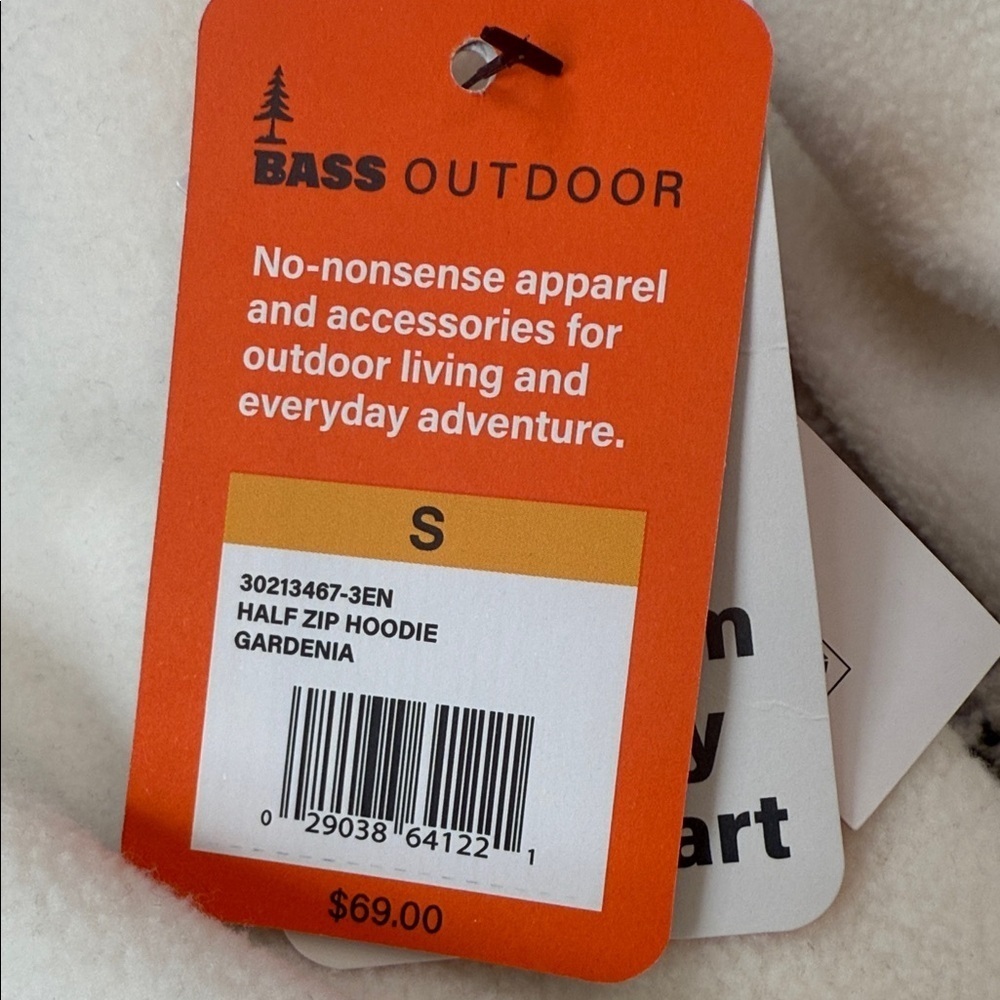 Bass Outdoor Cozy Cream Hoodie Sweater with Pink Trim - Picture 6 of 6